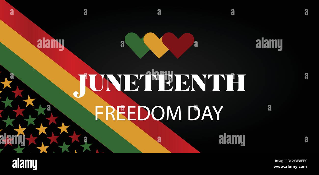 Juneteenth Freedom Day, 19. juni, stilvolles Textdesign Stock Vektor