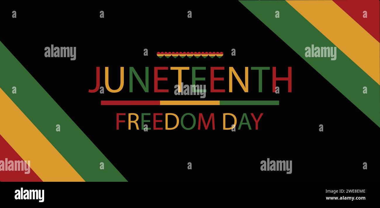 Juneteenth Freedom Day, 19. juni, stilvolles Textdesign Stock Vektor