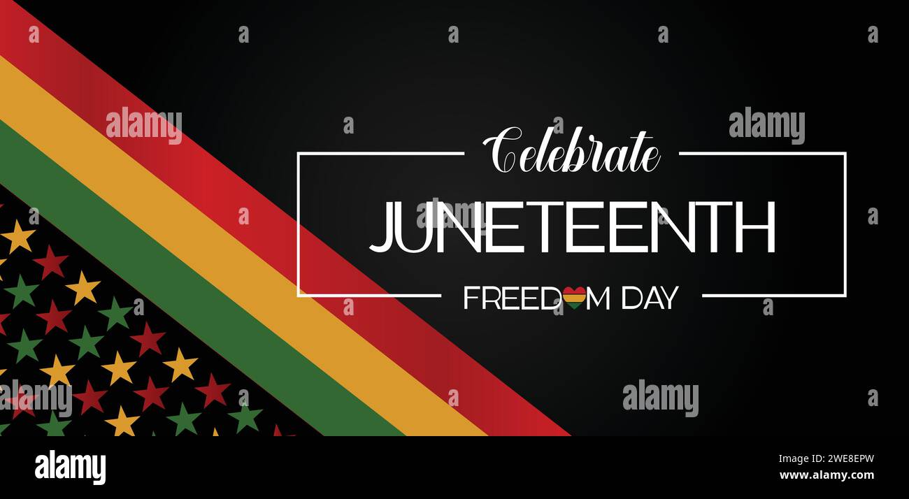 Juneteenth Freedom Day, 19. juni, stilvolles Textdesign Stock Vektor