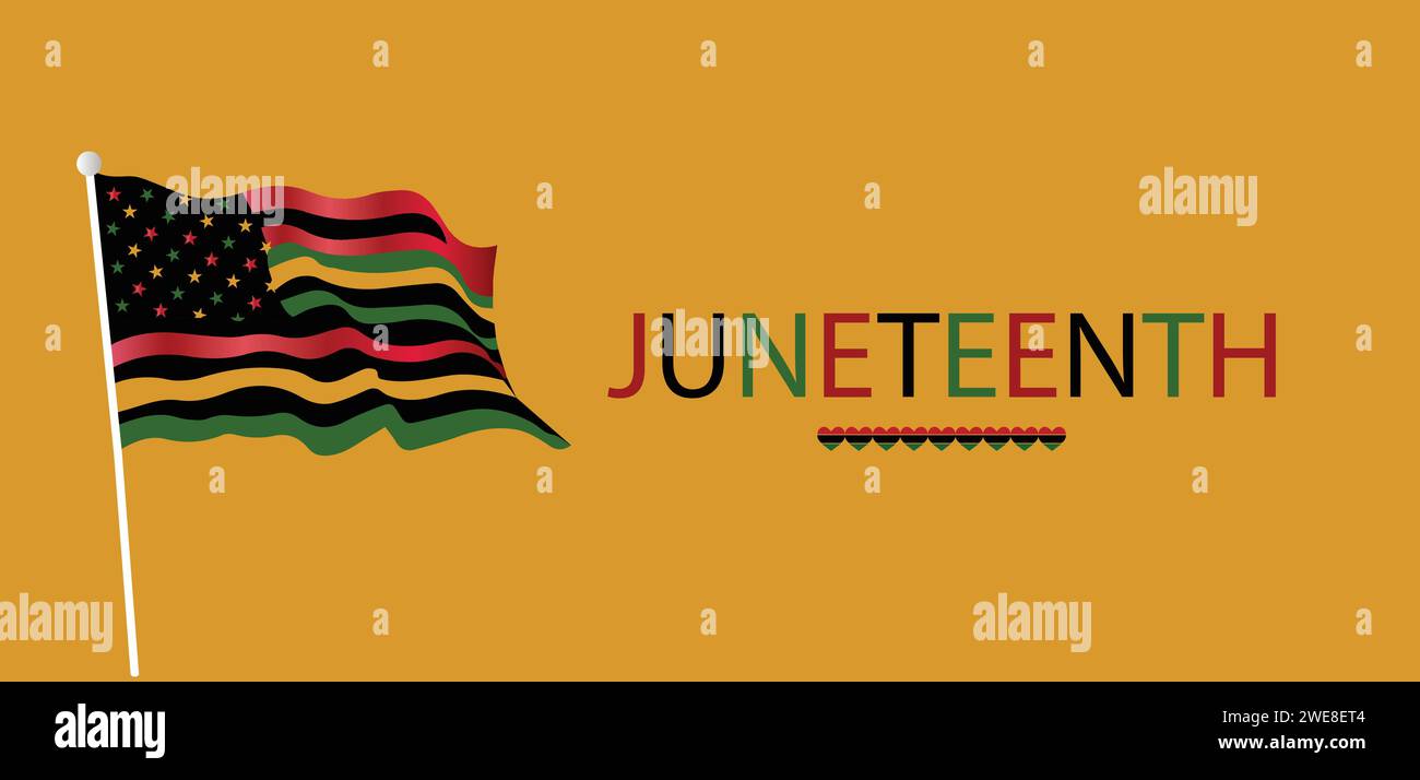 Juneteenth Freedom Day, 19. juni, stilvolles Textdesign Stock Vektor