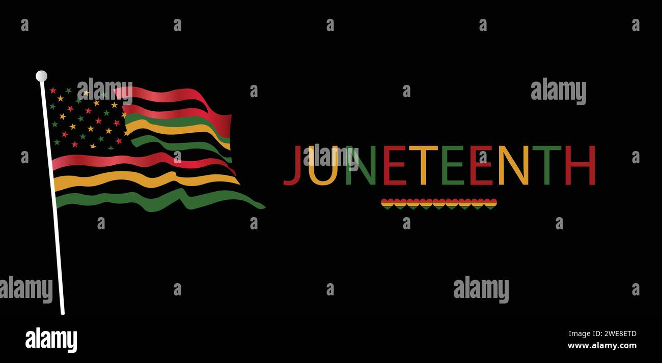 Juneteenth Freedom Day, 19. juni, stilvolles Textdesign Stock Vektor