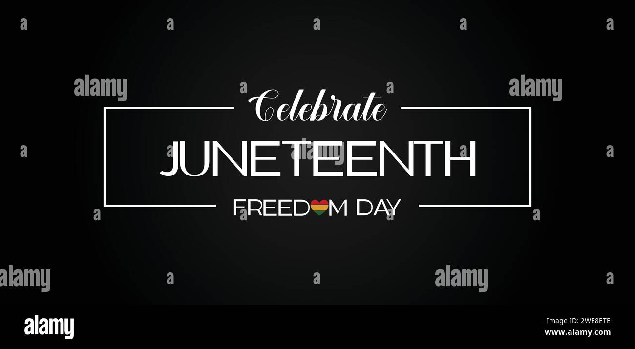 Juneteenth Freedom Day, 19. juni, stilvolles Textdesign Stock Vektor