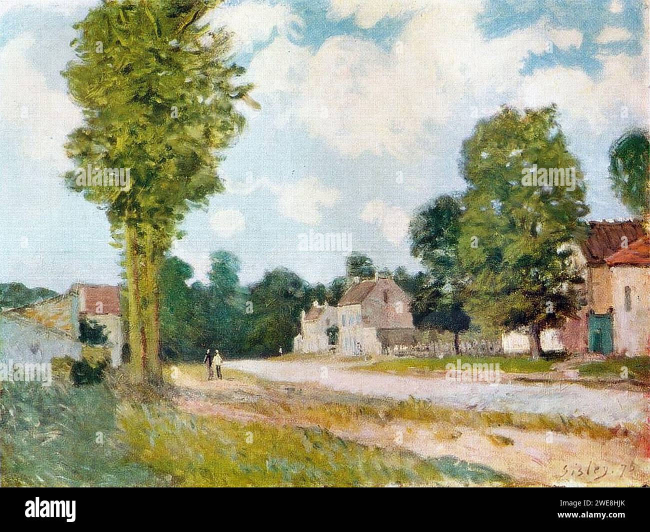 Alfred Sisley (1839-1899) - La Route de Versailles Stockfoto