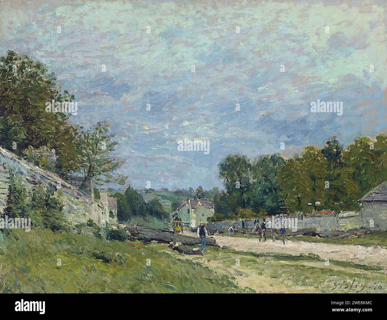Alfred Sisley (1839–1899) - Route de Versailles Stockfoto