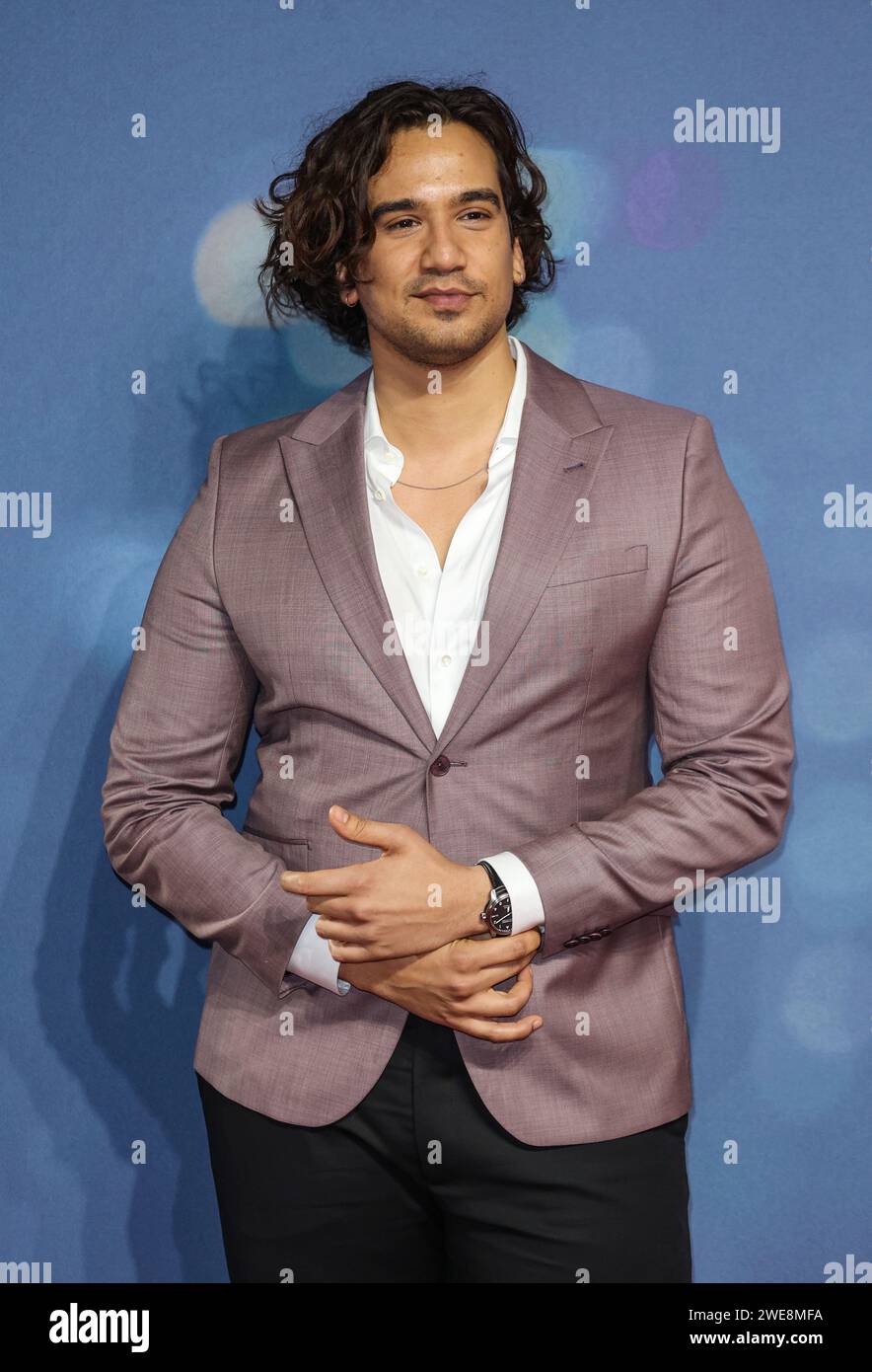 London, Großbritannien. Januar 2024. Nathaniel Curtis sah beim britischen Gala-Screening für „All of US Strangers“ im BFI Southbank in London. (Foto: Brett Cove/SOPA Images/SIPA USA) Credit: SIPA USA/Alamy Live News Stockfoto