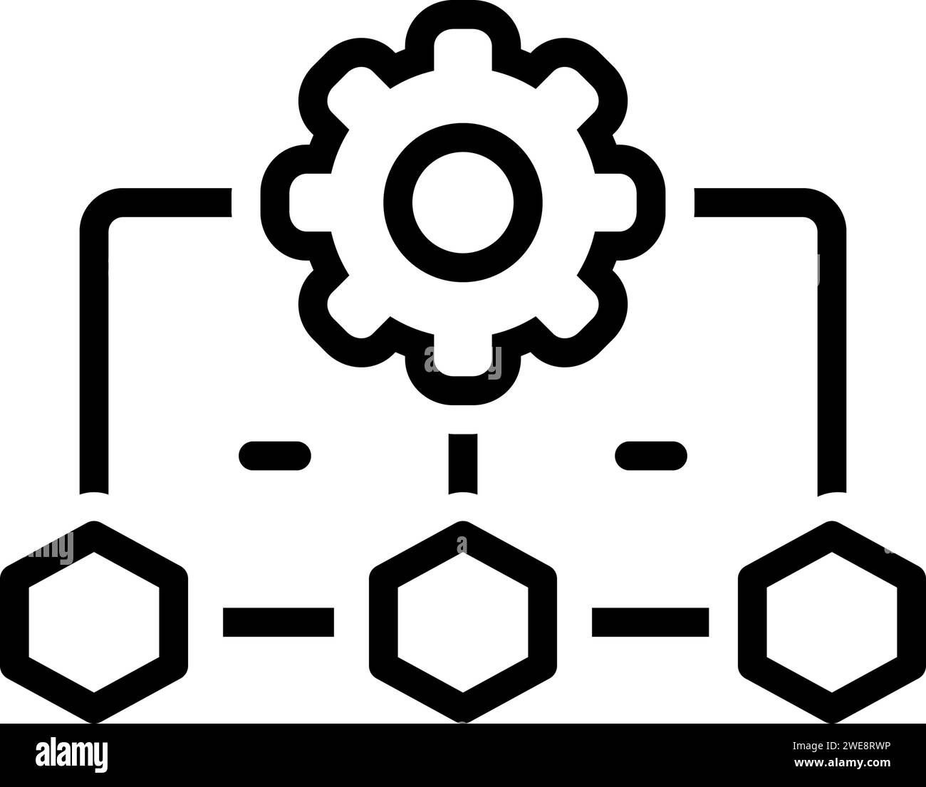Symbol für Workflow-Prozess, Workflow Stock Vektor