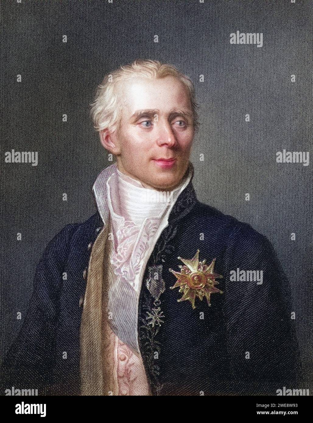 Pierre Simon Laplace Marquis de Laplace, 1749-1827 alias Comte de Laplace 1806-17. Französischer Mathematiker, Astronom und Physiker. Aus dem Buch Galerie der Porträts, veröffentlicht 1833., historisch, digital restaurierte Reproduktion von einer Vorlage aus dem 19. Jahrhundert, Datum nicht angegeben Stockfoto Pierre Simon Laplace Marquis de Laplace, 1749-1827 alias Comte de Laplace 1806-17. Französischer Mathematiker, Astronom und Physiker. Aus dem Buch Galerie der Porträts, veröffentlicht 1833., historisch, digital restaurierte Reproduktion von einer Vorlage aus dem 19. Jahrhundert, Datum nicht angegeben Stockfoto