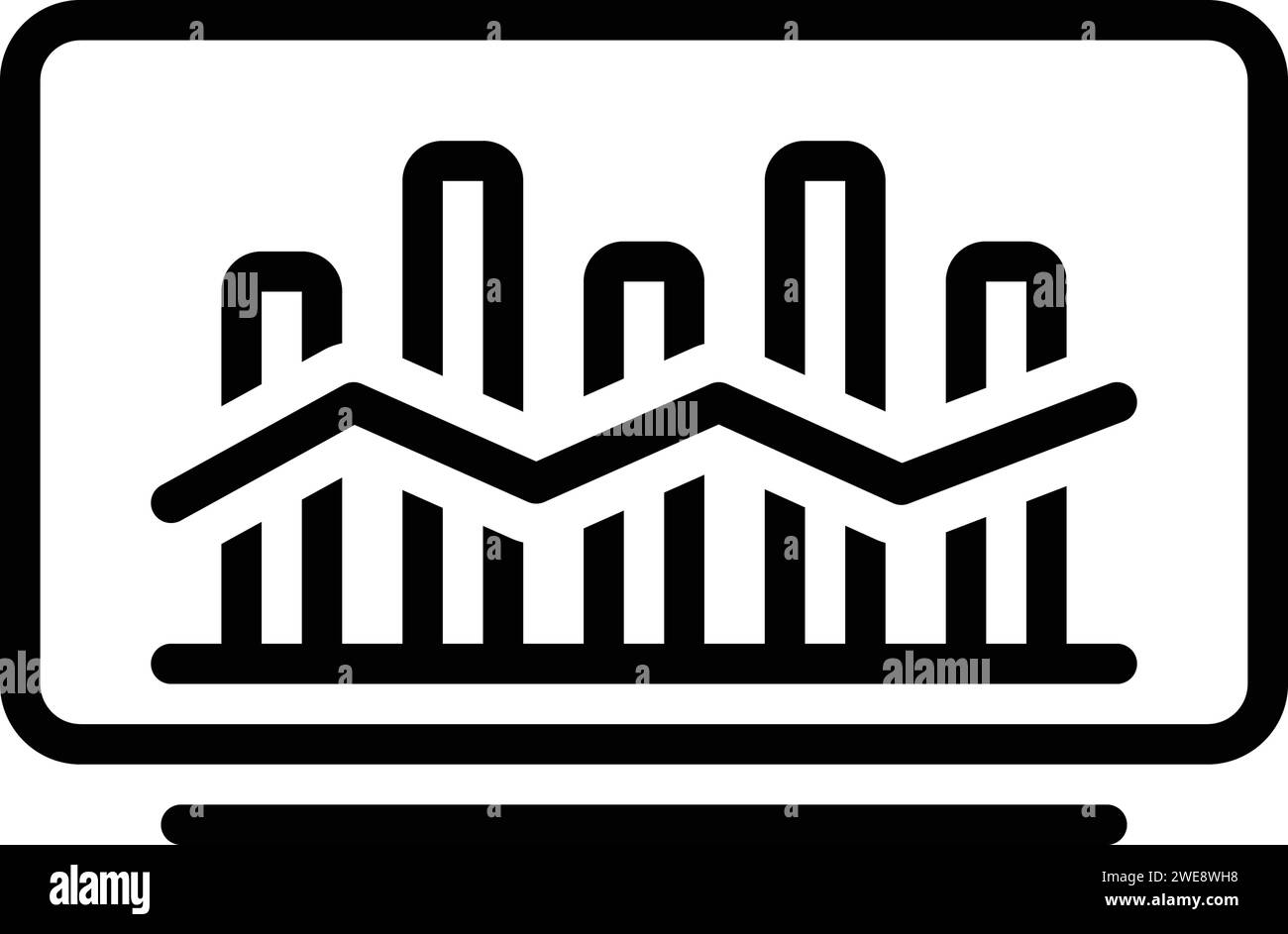 Symbol für Markttrend, Markt, Trend Stock Vektor