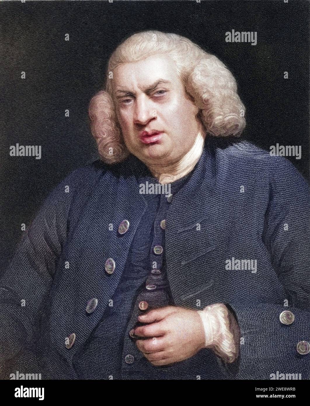 Samuel Johnson 1709-1784. Englischer Dichter, Kritiker, Essayist und Lexikograf. Aus dem Buch Galerie der Porträts, veröffentlicht 1833., historisch, digital restaurierte Reproduktion von einer Vorlage aus dem 19. Jahrhundert, Datum nicht angegeben Stockfoto