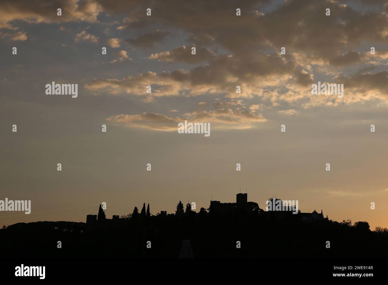 Burg Tomar, Tomar, Provinz Ribatejo, Portugal. Stockfoto