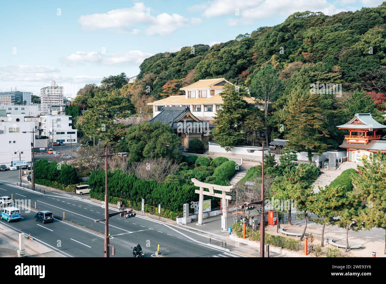 Yamaguchi, Japan - 2. Dezember 2023: Shimonoseki Akama-Schrein Stockfoto