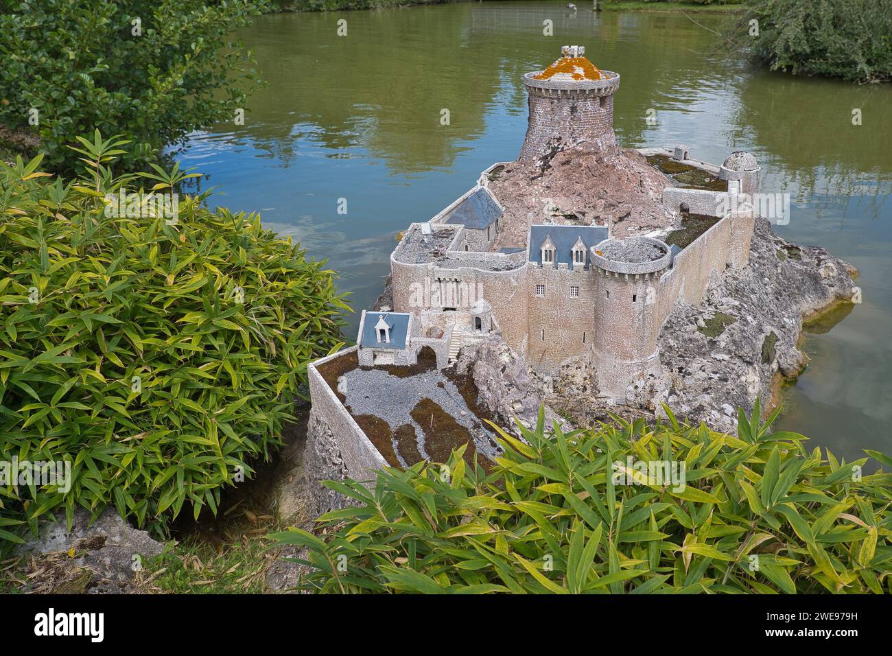 France Miniature, Elancourt, Frankreich, 08.19.2023, Park Touristenattraktion, Dort La Latte Stockfoto