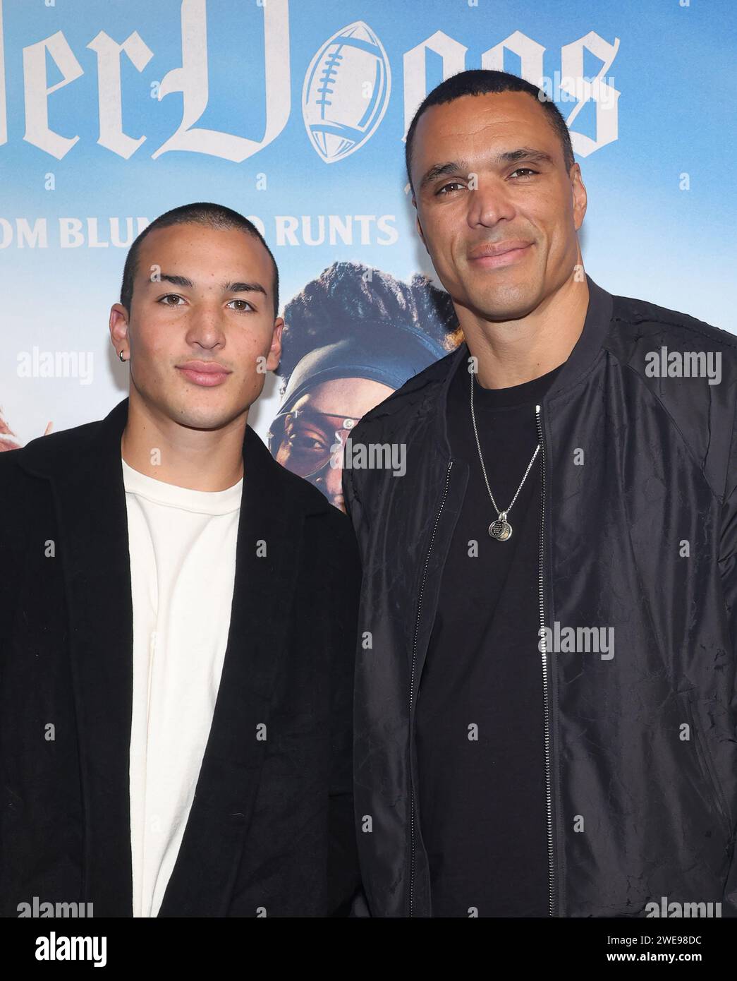 Culver City, Ca. Januar 2024. Nikko Gonzalez, Tony Gonzalez bei der LA-Premiere von Amazons MGM Studios' The Underdoggs im Culver City Theater in Culver City, Kalifornien am 23. Januar 2024. Quelle: Faye Sadou/Media Punch/Alamy Live News Stockfoto