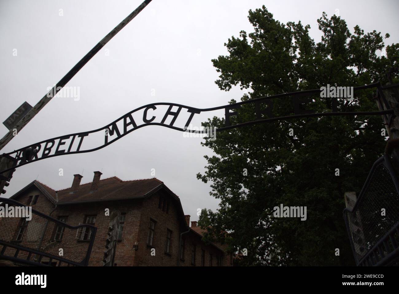 Das Eingangstor zu Auschwitz 1 Stockfoto