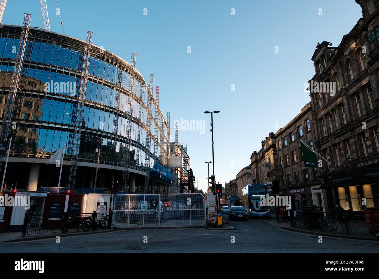 Newcastle upon Tyne: 15. Januar 2024: Pilgrim Street Development im Stadtzentrum von Newcastle Stockfoto