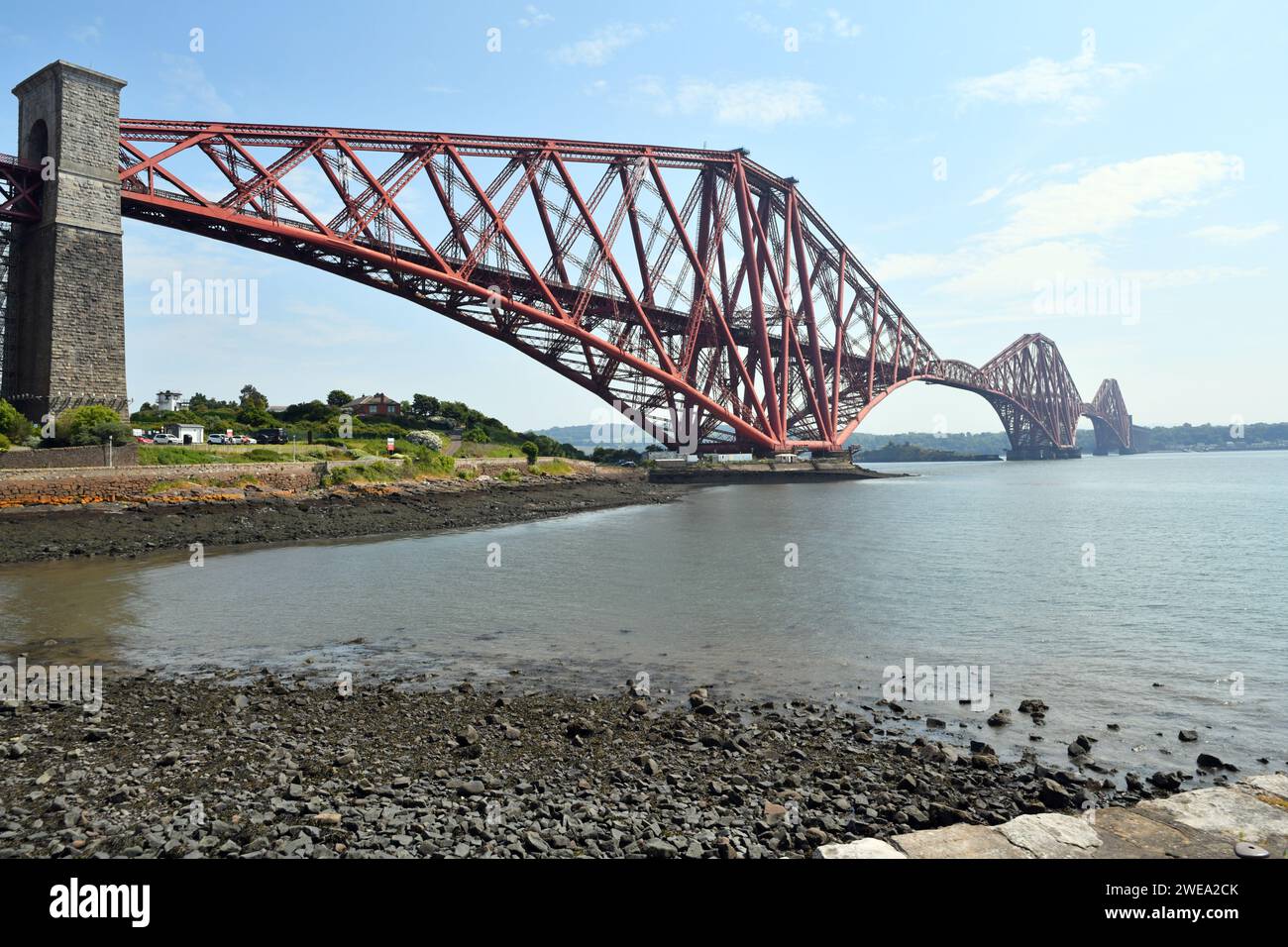 Forth Bridge oder Forth Rail Bridge über den Firth of Forth, Schottland Stockfoto