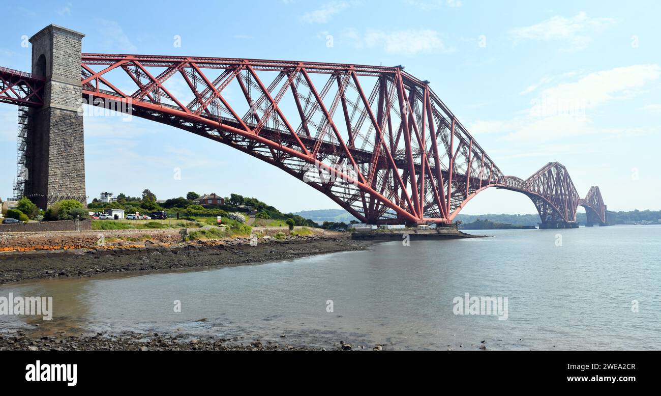 Forth Bridge oder Forth Rail Bridge über den Firth of Forth, Schottland Stockfoto