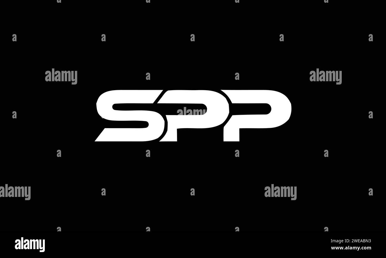 SPP Letter Initial Logo Design Template Vektor Illustration Stock Vektor