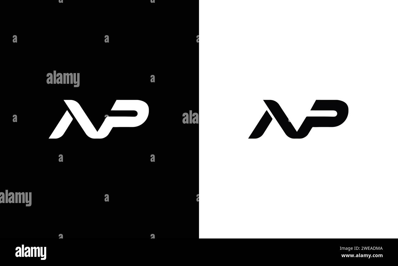 NP, N, P abstrakte Buchstaben Logo-Monogramm Stock Vektor