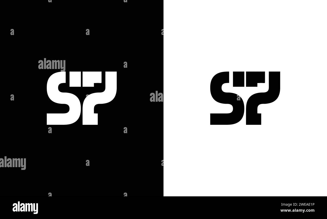 Letter SP Linked Best Logo Design Stock Vektor