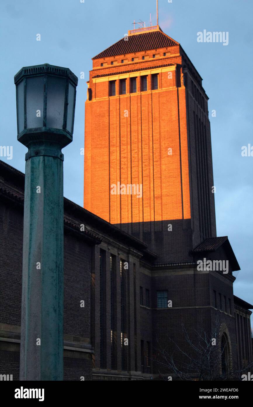 Cambridge University Library Tower - Giles Gilbert Scott Gebäude - Cambridge, England Großbritannien Stockfoto