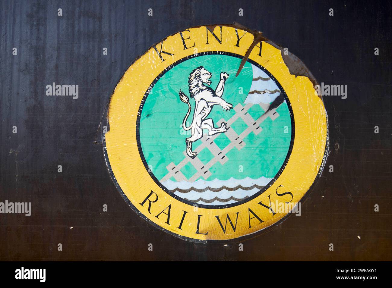 Kenya Railways Logo im Nairobi Railway Museum, Nairobi, Kenia, Afrika Stockfoto