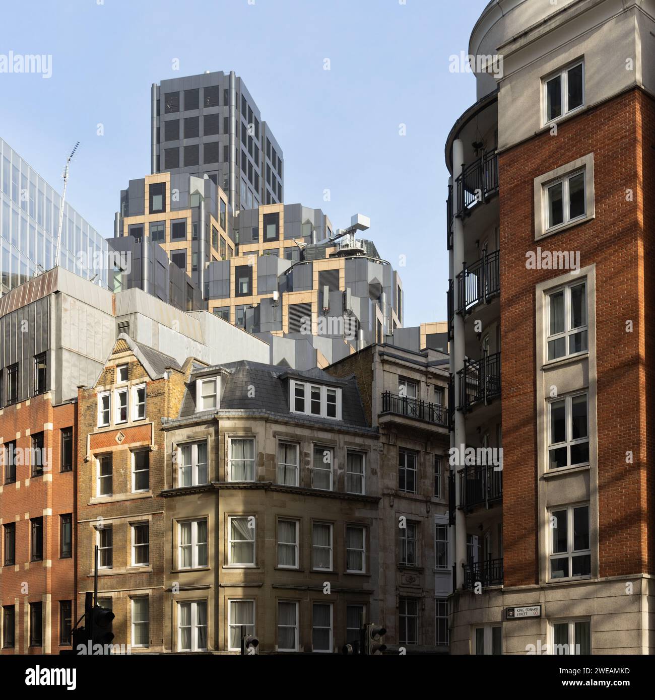 200 Aldersgate ist ein 434.005 Quadratmeter großes Bürogebäude in der City of London Stockfoto