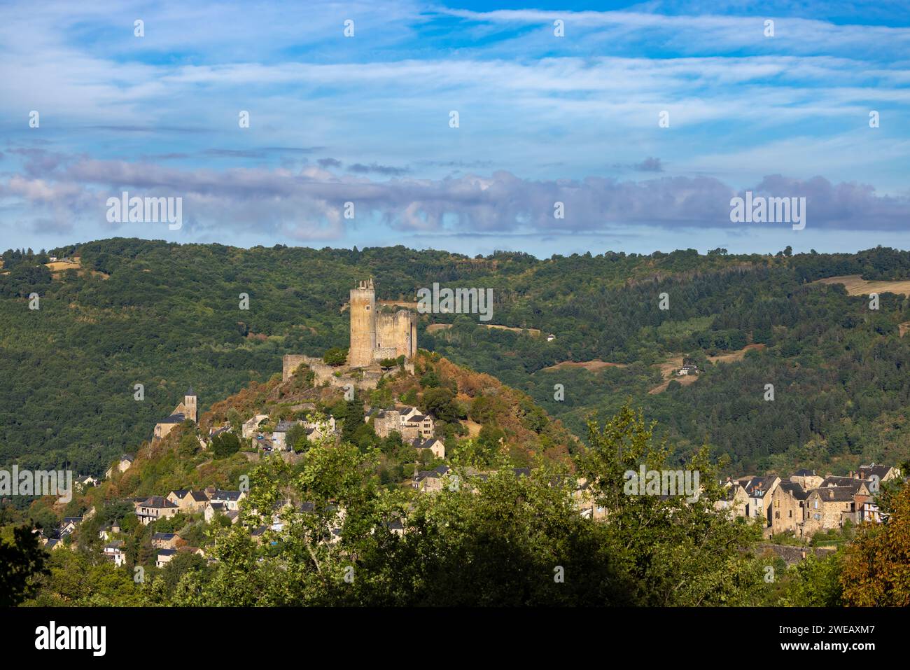 Chateau de Najac, Aveyron, Südfrankreich Stockfoto