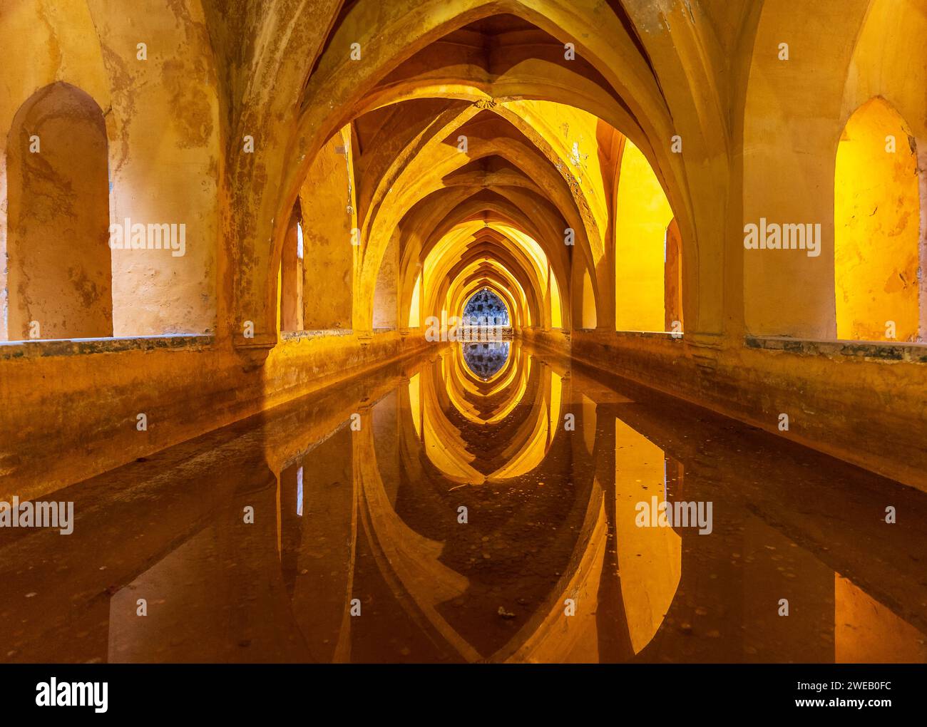 Bäder von Lady Maria de Padilla im Alcazar de Sevilla (Spaia) Stockfoto