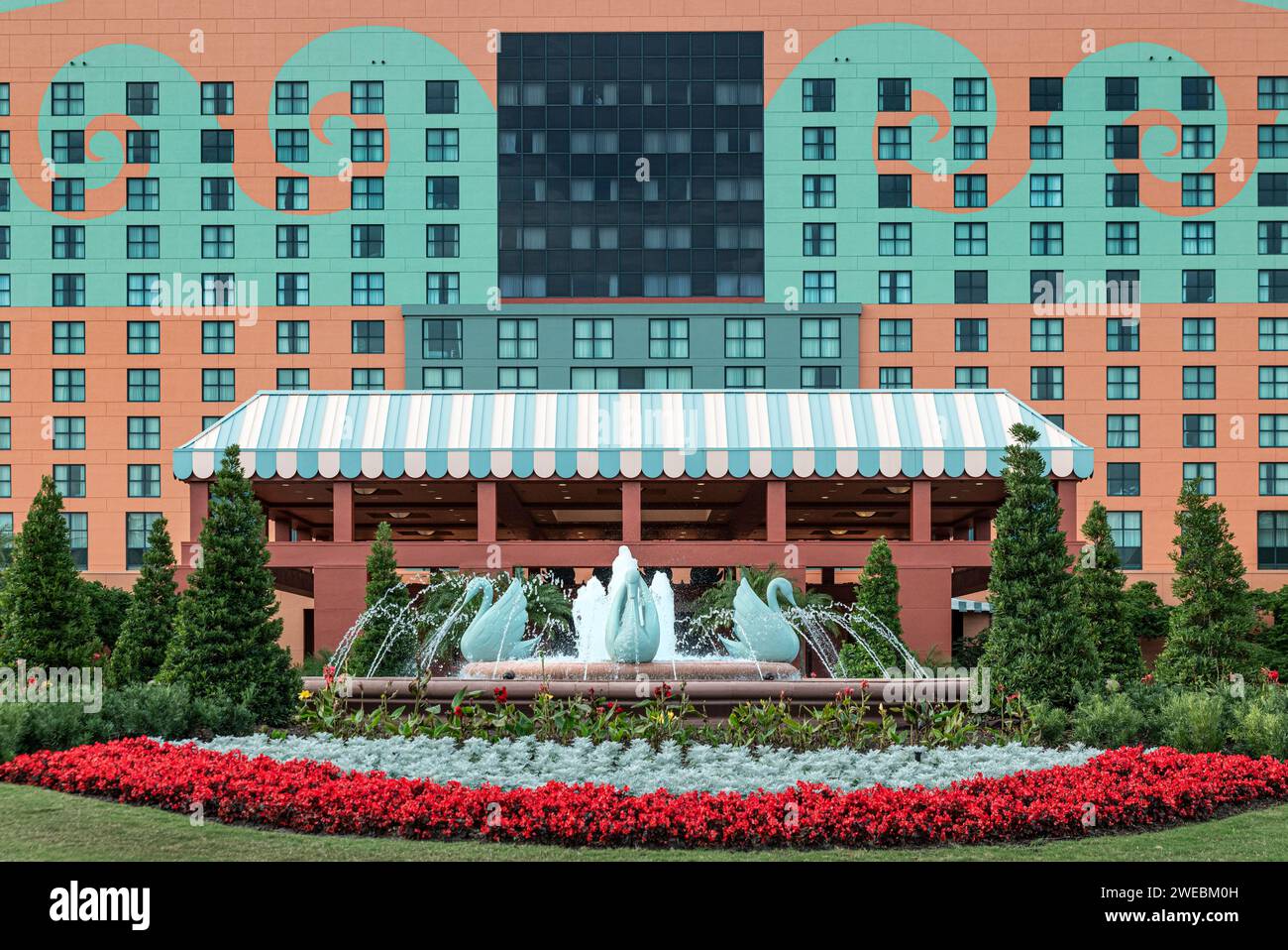 Das Disney World Swan Hotel wird von Marriott geführt. Stockfoto
