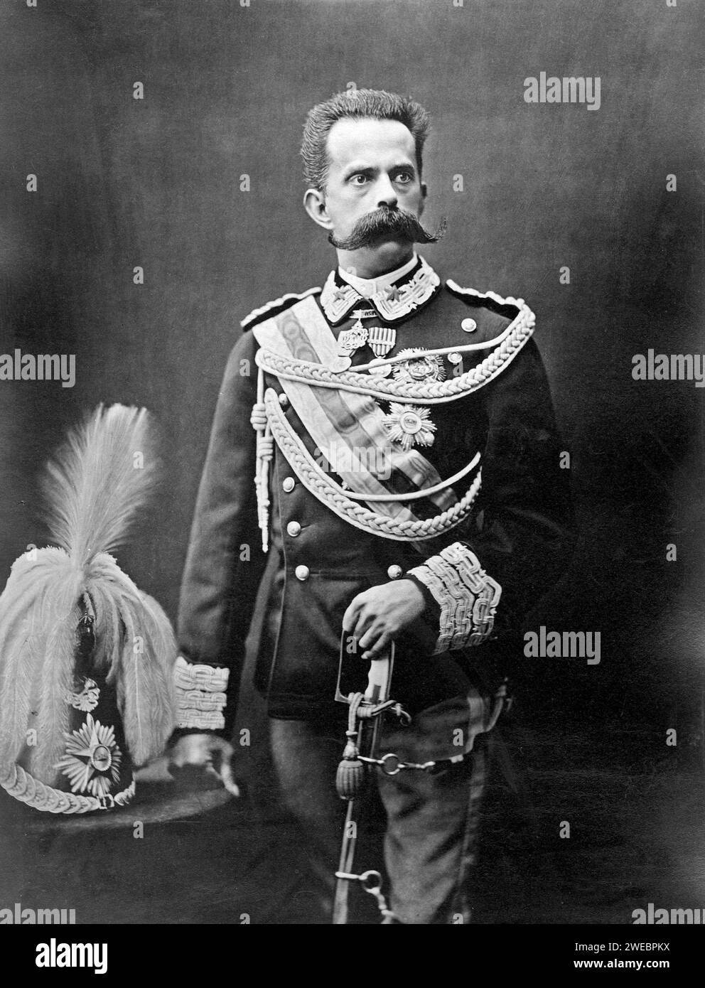 Umberto I. (1844–1900) König von Italien von 1878 bis zu seiner Ermordung 1900. Stockfoto