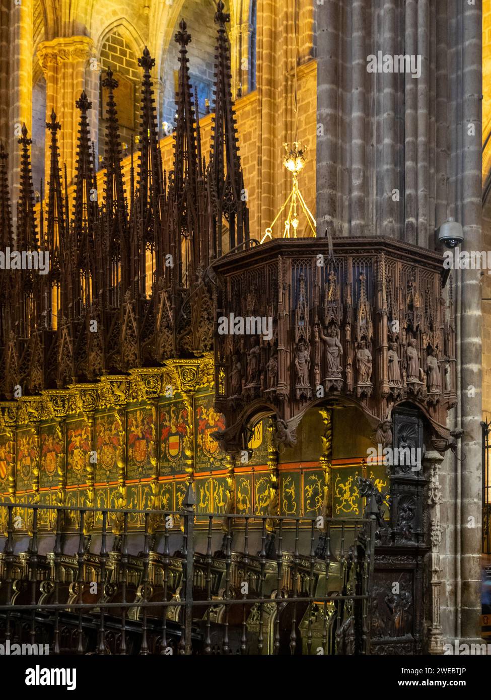 Chor der Kathedrale von Barcelona Stockfoto