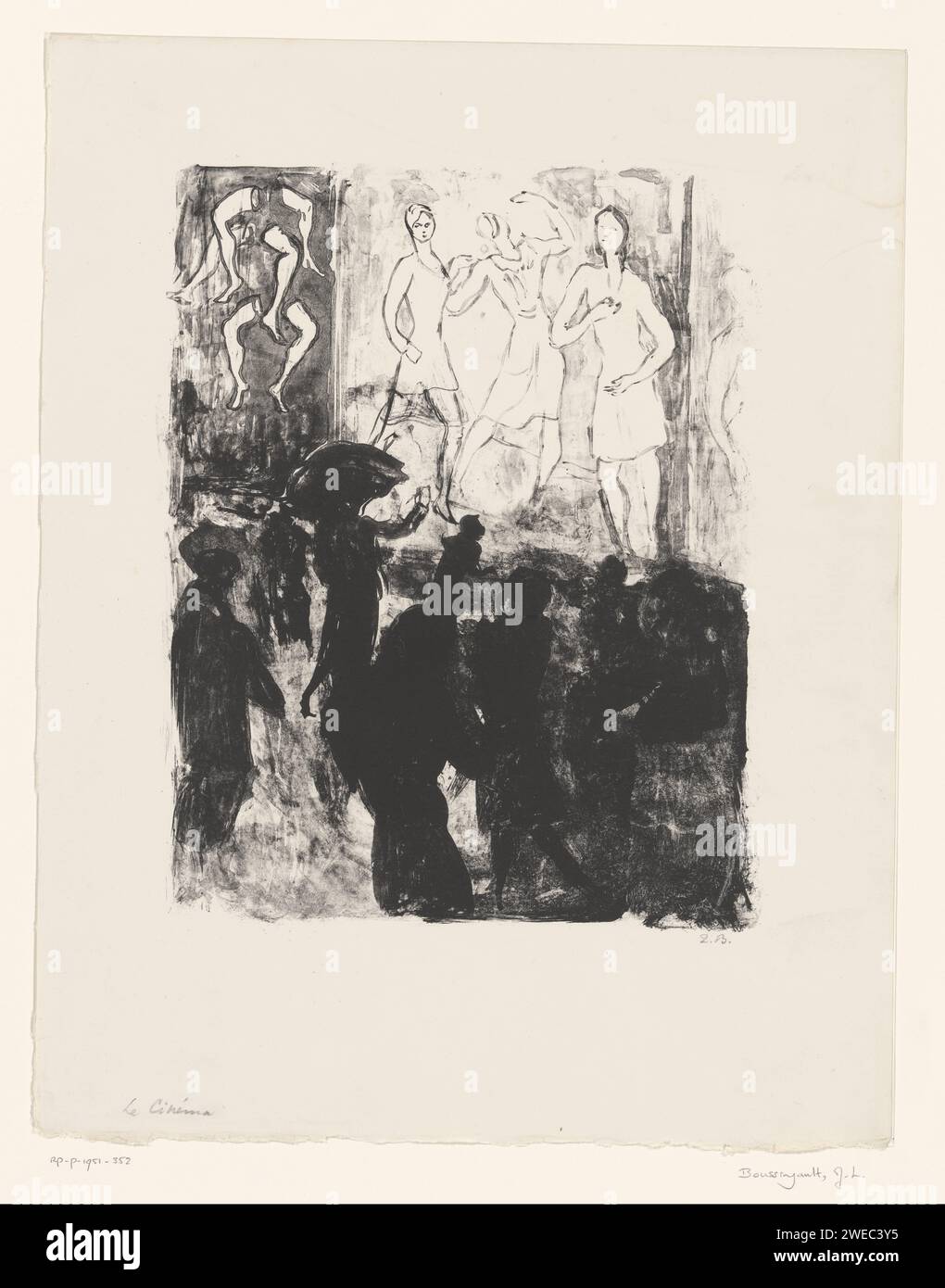 Le Cinéma, Jean-Louis Bosingault, 1893 - 1943 Druckfiguren für ein Kino. Papierkino, Kino Stockfoto