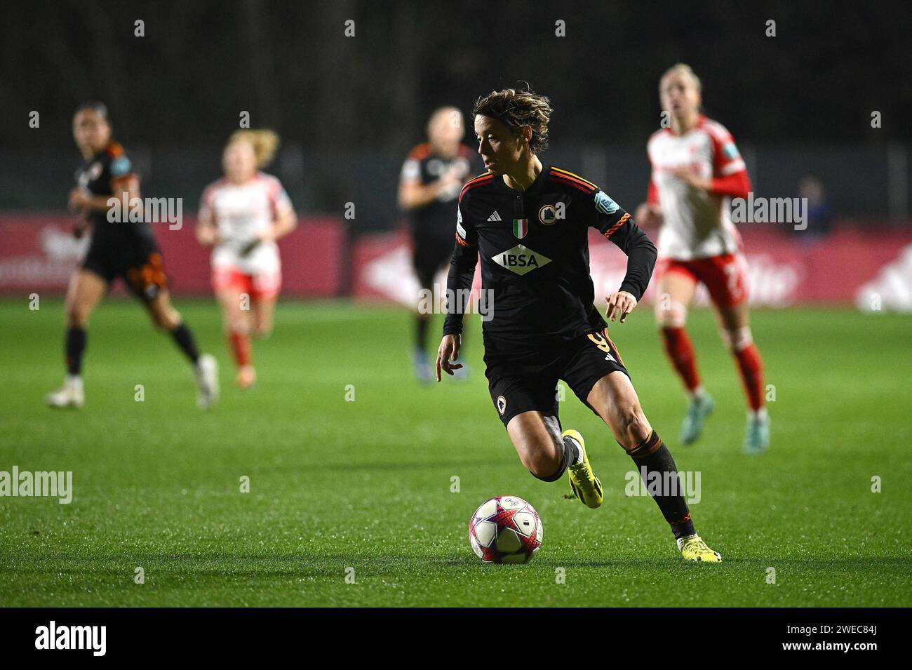 Rom, Italien. Januar 2024. Valentina Giacinti beim Women Champions League Spiel zwischen AS Roma und FC Bayern München am 24. Januar 2024 im Stadio Tre Fontane in Rom. Quelle: Unabhängige Fotoagentur/Alamy Live News Stockfoto