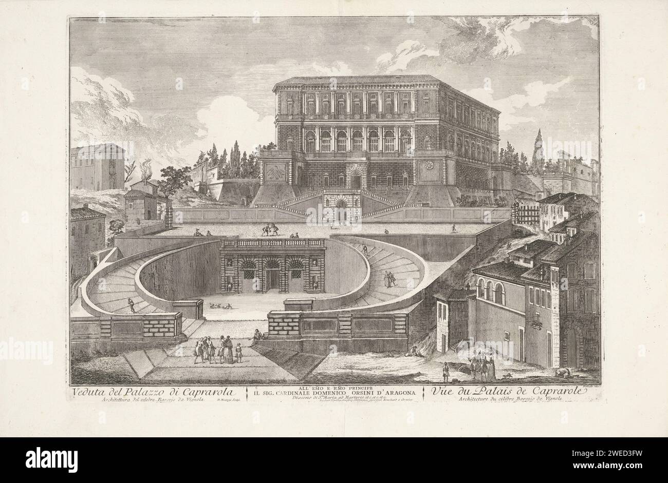 Villa Farnese Te Caprarola, Domenico Montaigù, nach Jean Barbault, ca. 1750 - ca. 1799 drucken Ansicht der Villa Farnese, auch bekannt als Palazzo Farnese oder Villa Caprarola, eine monumentale italienische Villa in Caprarola, in der Provinz Viterbo. Titel und Text in Französisch und Italienisch und eine Aufgabe am unteren Rand. Italien Papier mit Blick auf die Stadt und Landschaft mit künstlichen Bauten. villa Farnese. Caprarola Stockfoto Villa Farnese Te Caprarola, Domenico Montaigù, nach Jean Barbault, ca. 1750 - ca. 1799 drucken Ansicht der Villa Farnese, auch bekannt als Palazzo Farnese oder Villa Caprarola, eine monumentale italienische Villa in Caprarola, in der Provinz Viterbo. Titel und Text in Französisch und Italienisch und eine Aufgabe am unteren Rand. Italien Papier mit Blick auf die Stadt und Landschaft mit künstlichen Bauten. villa Farnese. Caprarola Stockfoto