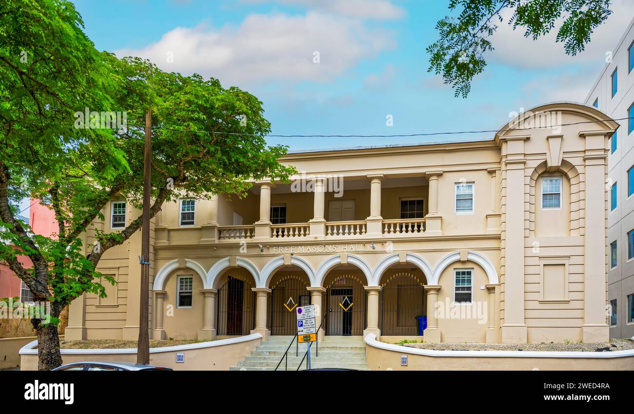 Freimaurerhalle Hamilton Bermuda Stockfoto