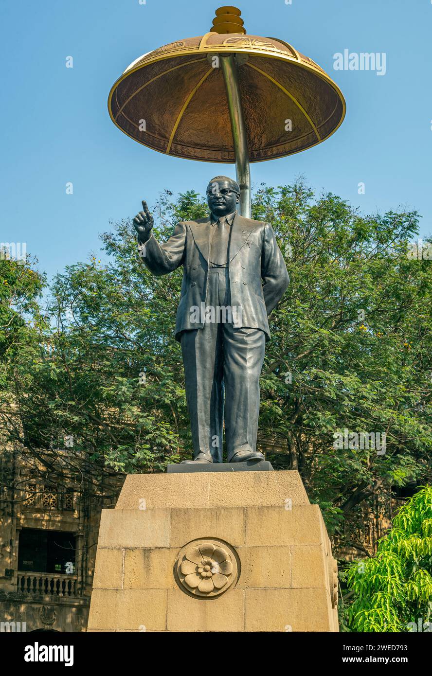 11 04 2017 Dr. Babasaheb Ambedkar Statue, Cooperage Mumbai, Maharashtra, Indien, Asien. Stockfoto