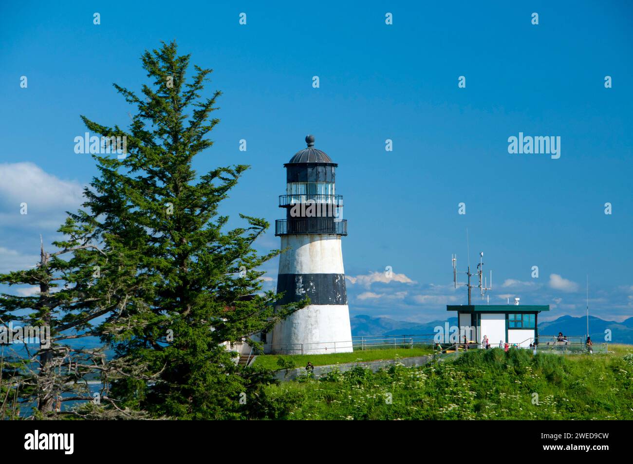 Kap-Enttäuschung Leuchtturm, Kap Enttäuschung State Park, Lewis und Clark nationaler historischer Park, Washington Stockfoto