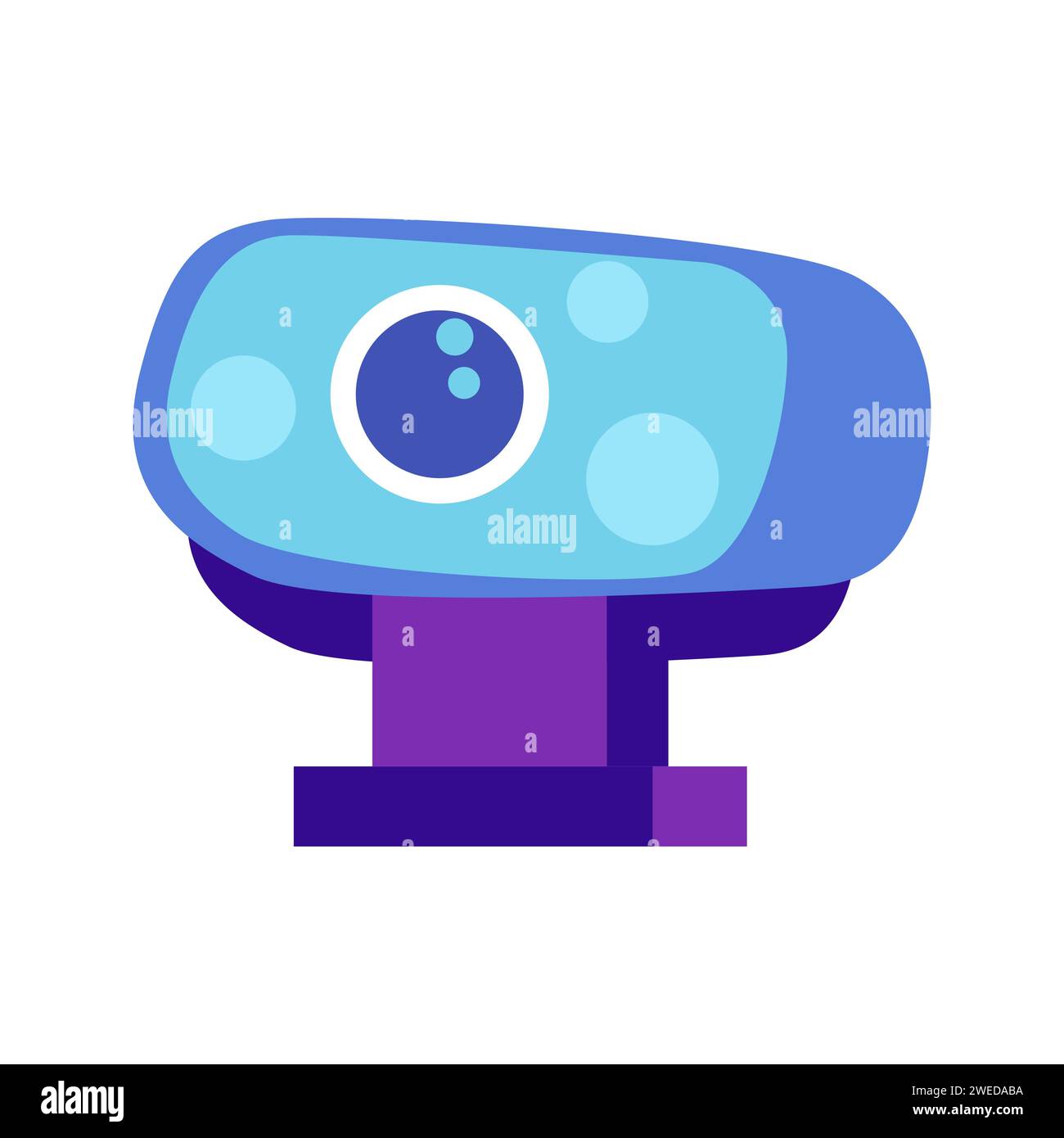 Webcam-Symbol-Vektorillustration in flacher Form Stock Vektor