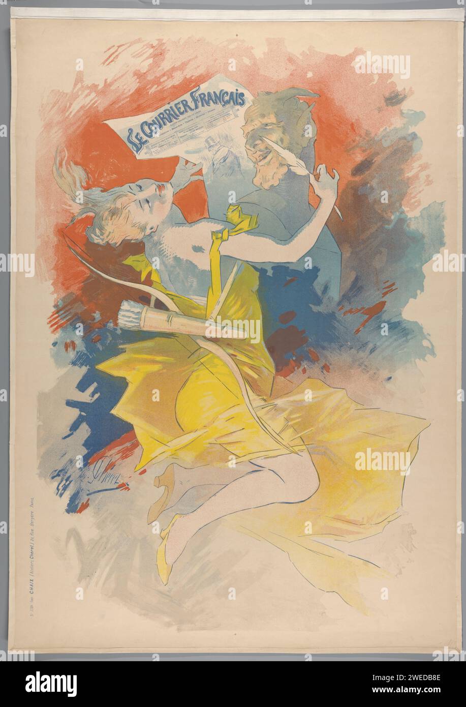 Französische Post, 1891, Jules Chéret, ca. 1891 Poster Stockfoto