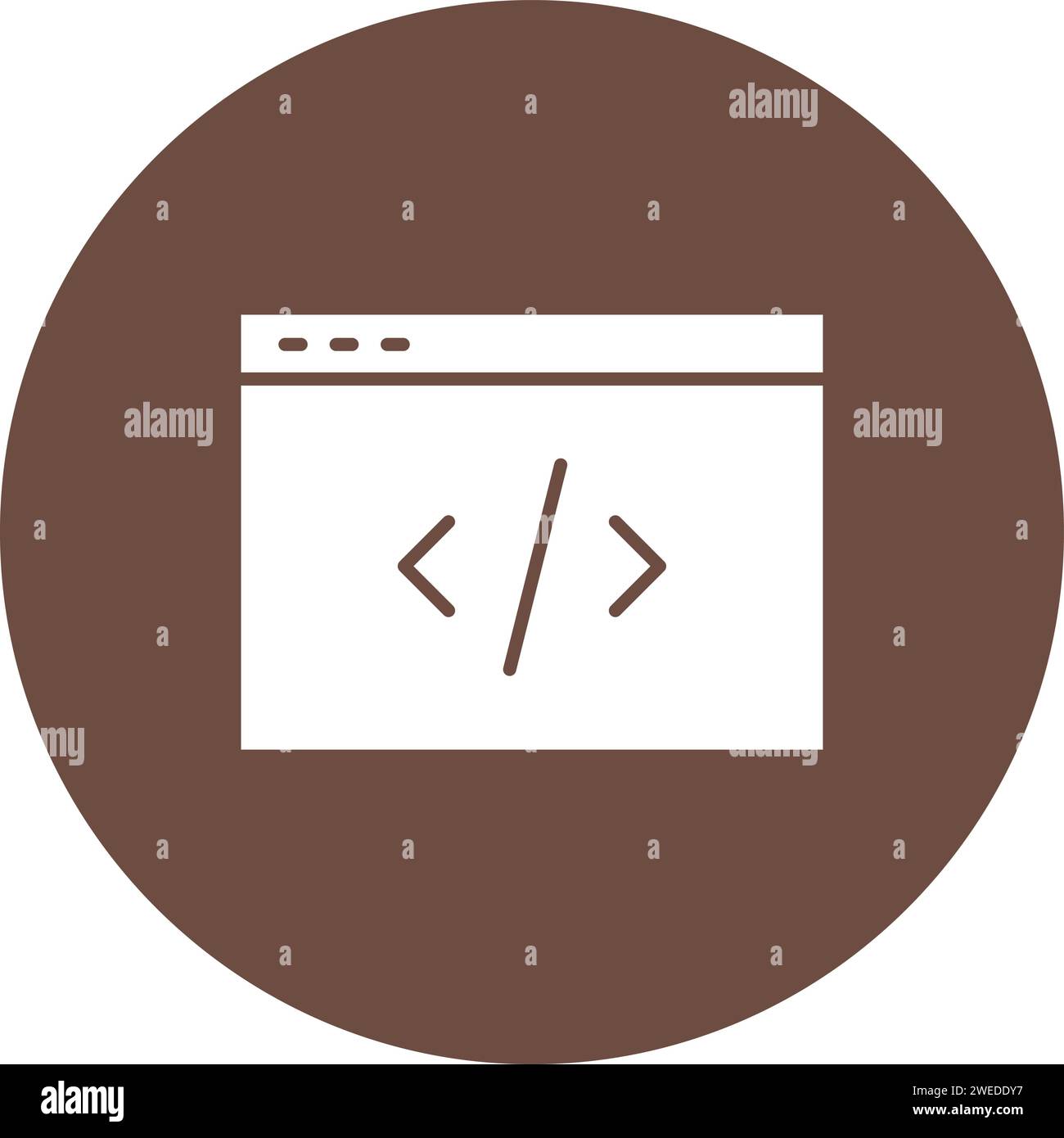 Vektorbild des Codesymbols. Stock Vektor