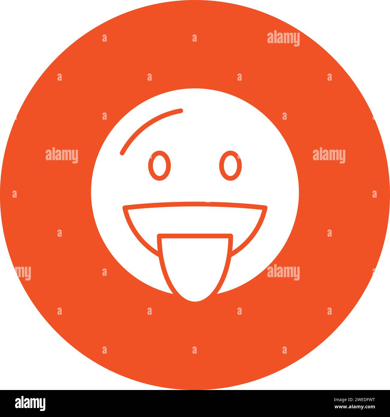 Vektorbild des Symbols „Gesicht mit Zunge“. Stock Vektor