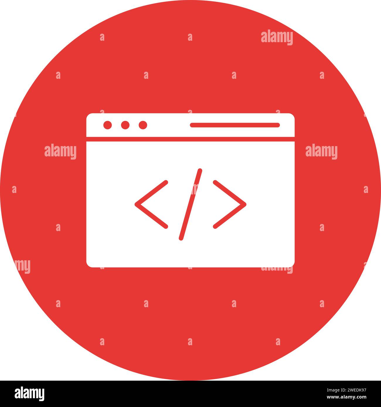 Vektorbild des Programmiersymbols. Stock Vektor