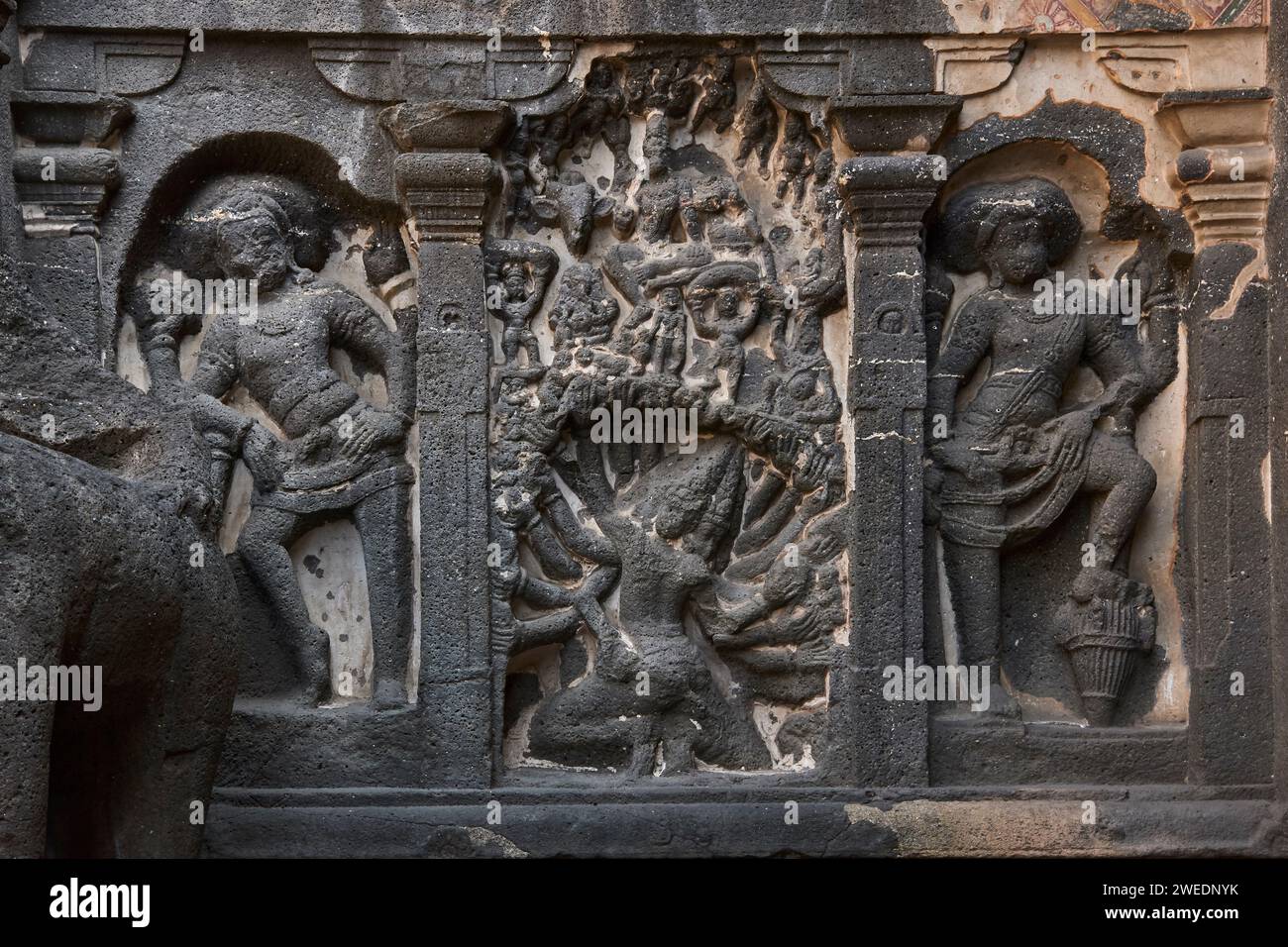 Kailasa Tempel Ellora Höhlen Maharashtra Indien . Stockfoto