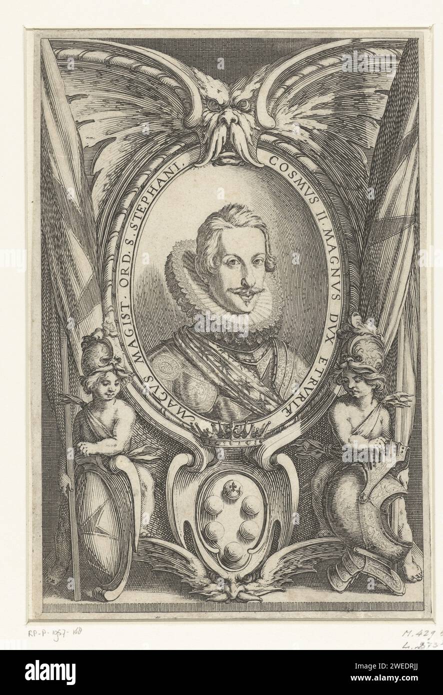 Portret van Cosimo II von Medici, Jacques Callot, 1620 Druck Cosimo II ...
