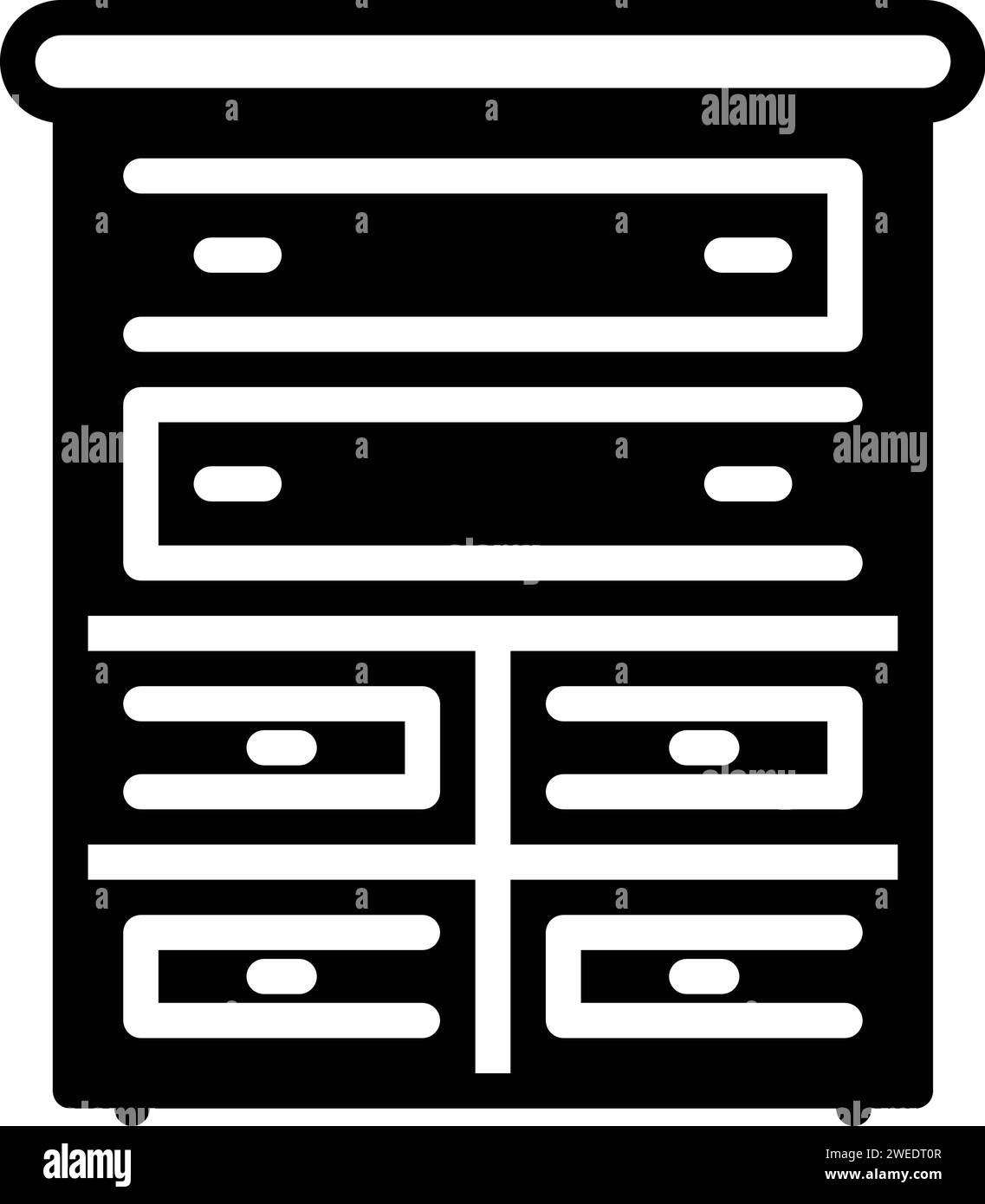 Symbol für Thorax, Schubladen Stock Vektor