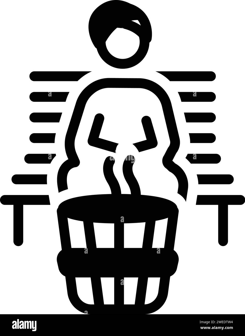 Symbol für Sauna, Bad Stock Vektor