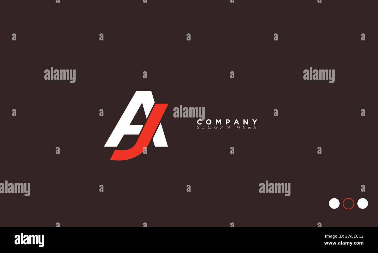 AJ Alphabet Buchstaben Initialen Monogramm Logo Stock Vektor