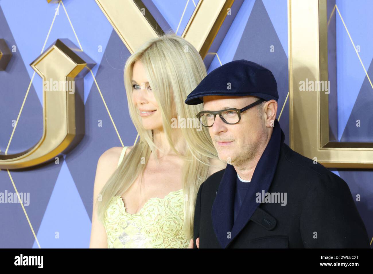 Claudia Schiffer und Matthew Vaughn, Argylle - Weltpremiere, Leicester Square, London, UK, 24. Januar 2024, Foto von Richard Goldschmidt Stockfoto