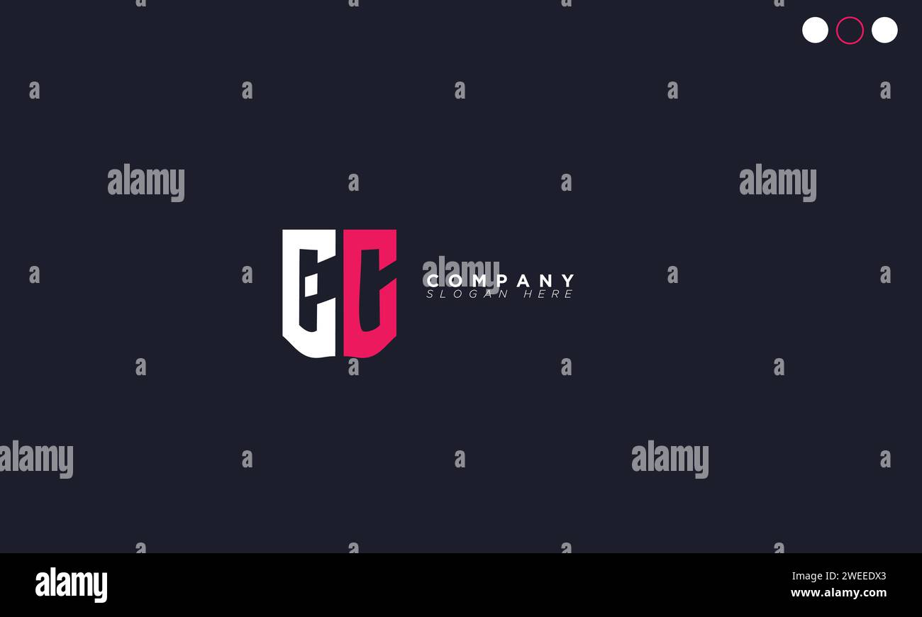 Buchstaben des EC-Alphabets Initialen Monogramm-Logo Stock Vektor